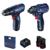 Kit Bosch Parafusadeira Furadeira GSB 120-LI e Chave de Impacto GDR 120-LI, 12V