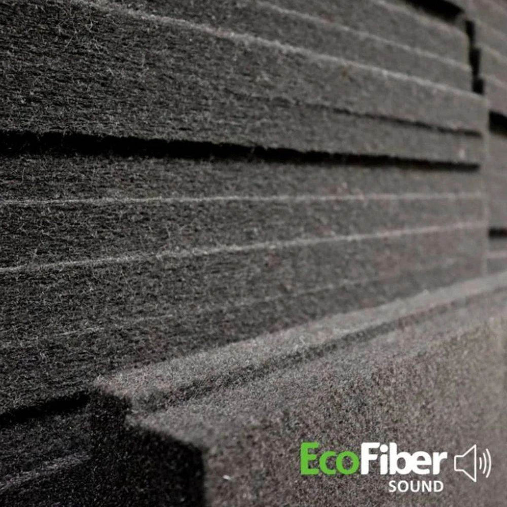 Painel Lã de Pet Sound Preto - 10,8m² 50x600x1200 - 30kg/m³ (15 placas)