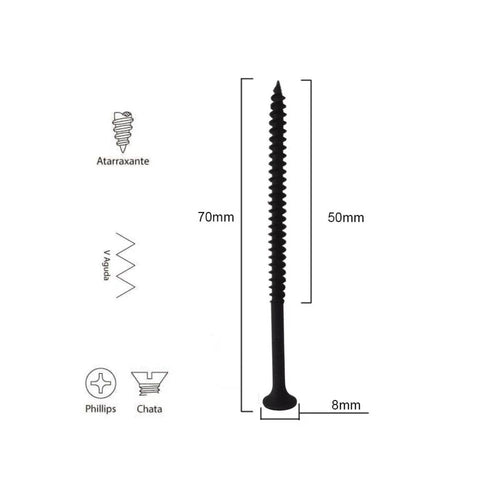 Parafuso para Drywall GN70 (Cento)